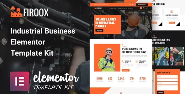 Firoox – Industrial Business Elementor Template Kit
